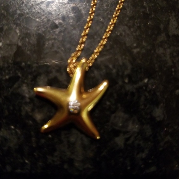 Tiffany's 18k yellow gold natural diamond necklace - Picture 7 of 8